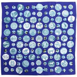 HERMES Authentic Black Silk Scarf